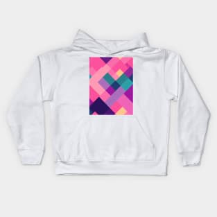 Pink Abstract Geometric Pattern Kids Hoodie